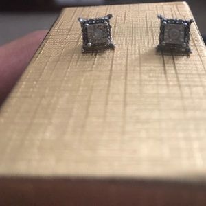 Accessories - Italian Sterling silver diamond accent earrings Accessories - Italian Sterling silver diamond accent earrings